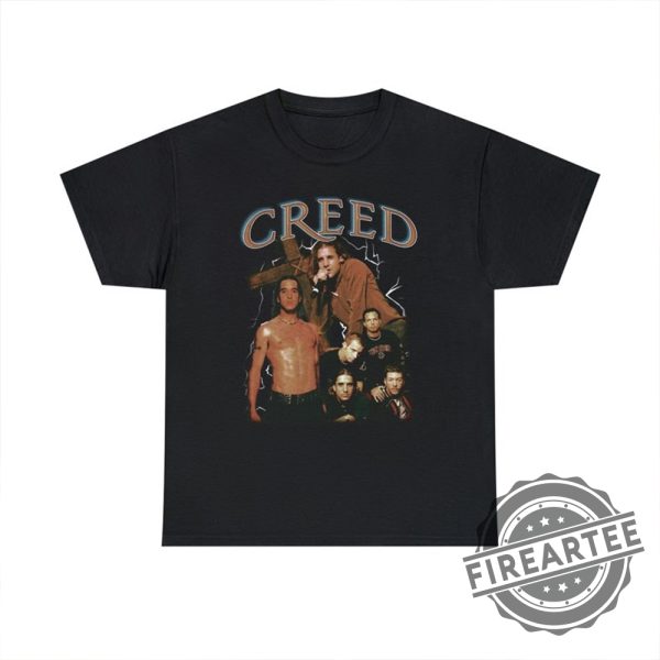 Vintage Inspired Creed Shirt Black Color fireartee 2
