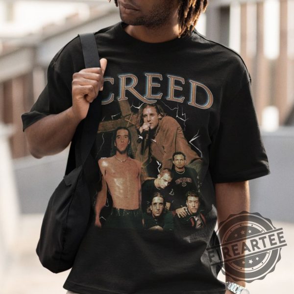 Vintage Inspired Creed Shirt Black Color fireartee 3