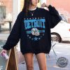 Vintage Style Football Detroit Shirt Sweatshirt Black Color