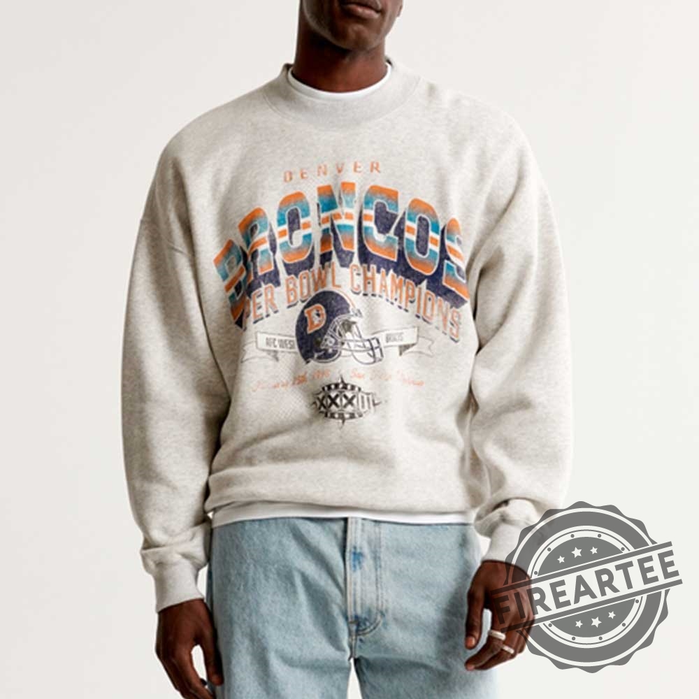 Vintage Football Denver Broncos Sweatshirt White Color