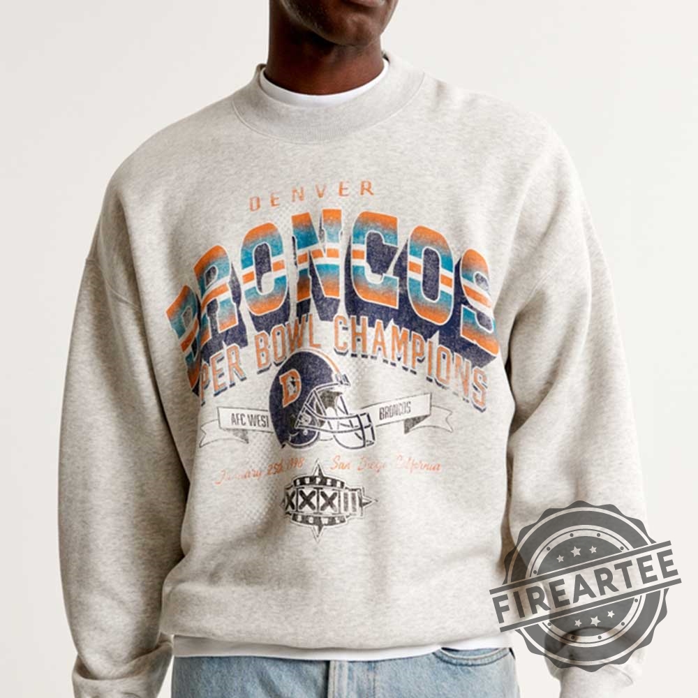 Vintage Football Denver Broncos Sweatshirt White Color