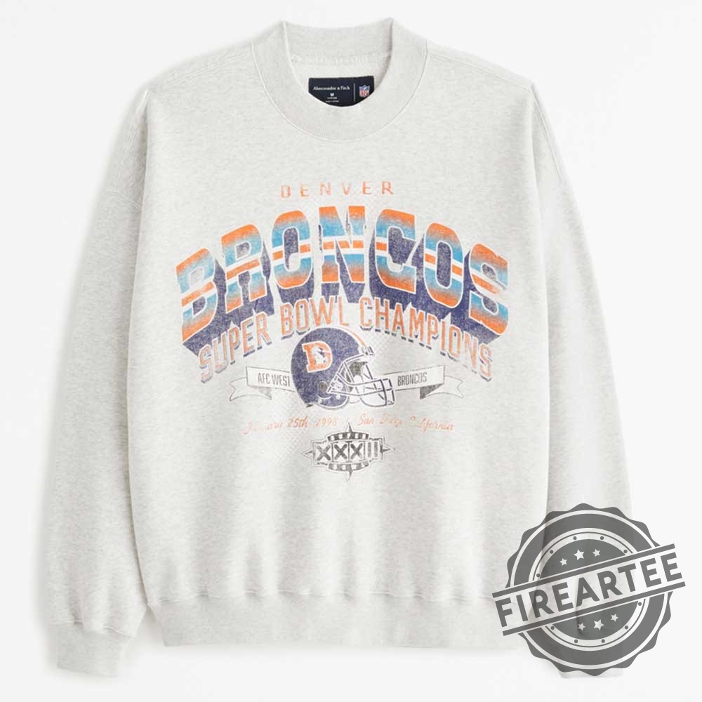 Vintage Football Denver Broncos Sweatshirt White Color