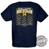 Navy Michigan Wolverines College Football Schedule Shirt