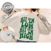 Football Philadelphia Eagles Sweatshirt 2 Sides Hit Em Low Hit Em High