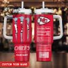 Personalized Name Kansas City Chiefs Energy Nutrition Facts 40Oz Tumbler