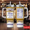 Baltimore Ravens Personalized NFL Nutrition Facts 40oz Tumbler Gift for Fans