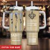 New Orleans Saints NFL Energy Nutrition Facts 40oz Tumbler Custom Name