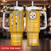 Pittsburgh Steelers NFL Energy Nutrition Facts 40oz Tumbler Custom Name