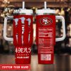 San Francisco 49ers Tumbler Custom Name Energy Nutrition Facts