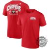 Red Georgia Bulldogs College Football Peach Bowl Champions Score Shirt