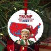 Trump I'll Be Home for Christmas 2024 Election Map Ornament