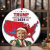 Trump I'll Be Home for Christmas 2024 Election Map Ornament