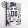 Ny Mets Jersey Mlb Custom Name And Number Canvas Poster fireartee 1 2