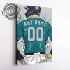 Seattle Mariners Personalized Jersey Poster Custom Mlb Canvas Wall Art fireartee 1 1