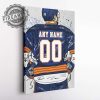 Ny Islanders Jersey Nhl Custom Name And Number Canvas Poster fireartee 1 1