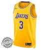 Anthony Davis Los Angeles Lakers Swingman Jersey Nike Icon Edition Gold fireartee 2