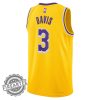 Anthony Davis Los Angeles Lakers Swingman Jersey Nike Icon Edition Gold fireartee 3