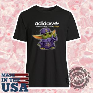 Baby Yoda Adidas All Day I Dream About Minnesota Vikings Shirt