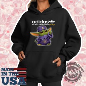 Baby Yoda Adidas All Day I Dream About Minnesota Vikings Shirt