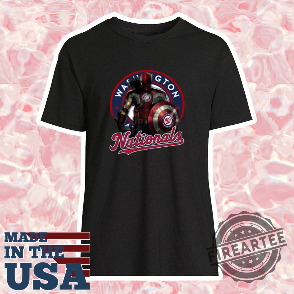 Mlb Captain America Thor Spider Man Hawkeye Avengers Endgame Baseball Washington Nationals Shirt