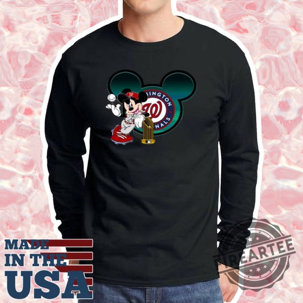 Mlb Washington Nationals The Commissioners Trophy Mickey Mouse Shirt