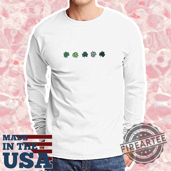 Cute Mini Shamrocks Embroidered Shirt