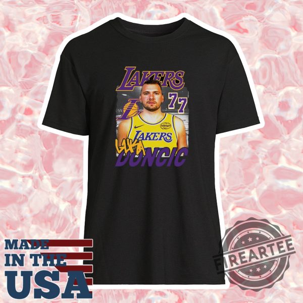 Nba Luka Doncic 77 On Lakers Shirt