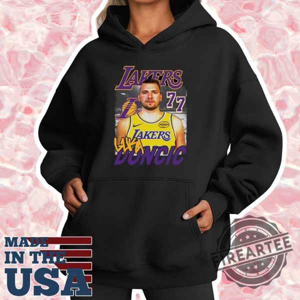 Nba Luka Doncic 77 On Lakers Shirt