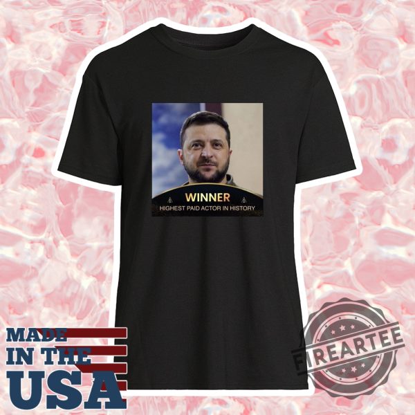 Official-Poster-Volodymyr-Zelensky-President-Of-Ukraine-Winner-Highest-Paid-Actor-In-History-Oscars-2025-Shirt-fireartee_1