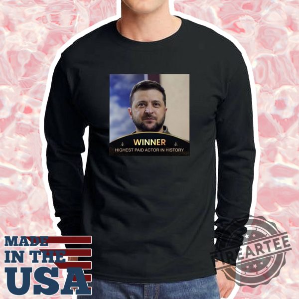 Official-Poster-Volodymyr-Zelensky-President-Of-Ukraine-Winner-Highest-Paid-Actor-In-History-Oscars-2025-Shirt-fireartee_3