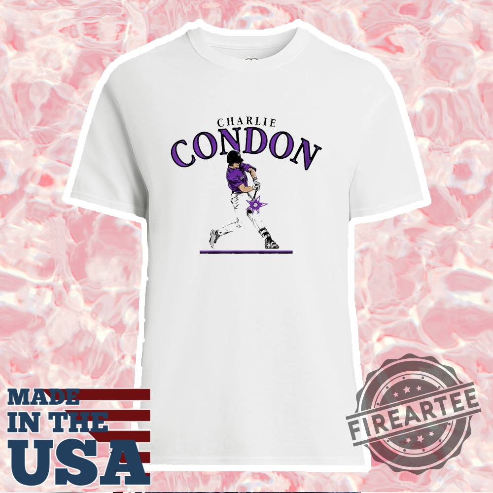 Official Charlie Condon Slugger Swing Colorado Rockies Mlb Baseball 2025 Painting Tshirt