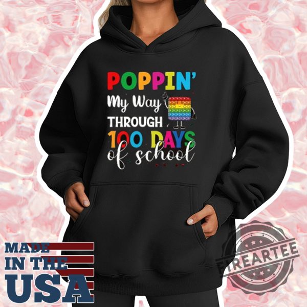 Poppin My Way Through 100 Days Of School Tshirt