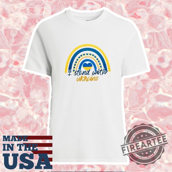 I Stand With Ukraine Vintage Rainbow Save Ukraine Tshirt