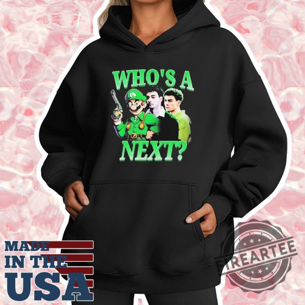 Official Luigi Mangione Whos A Next Tshirt