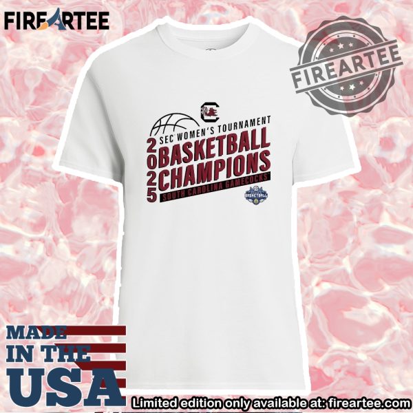 South Carolina Gamecocks 2025 Sec Womens Tournament Basketball Champions Shirt