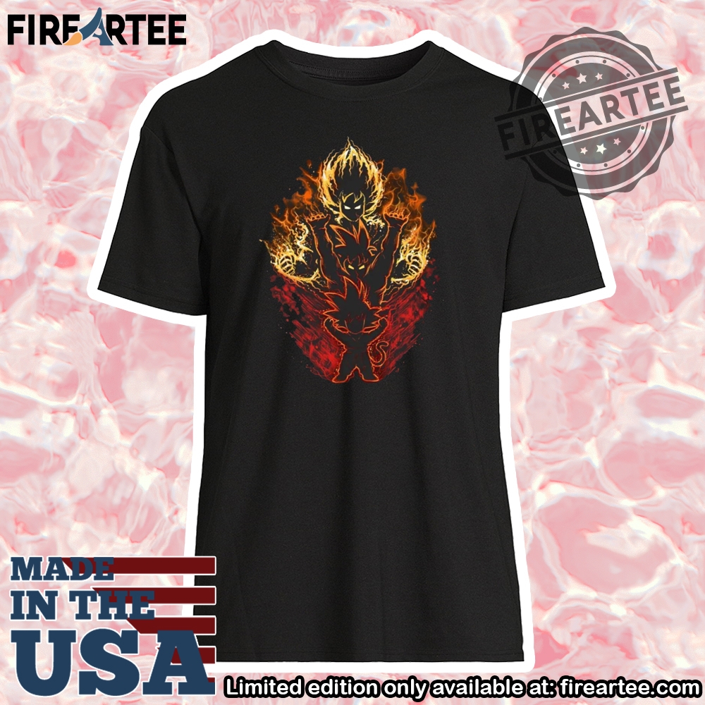 Son Goku On Fire Dragon Ball Tshirt