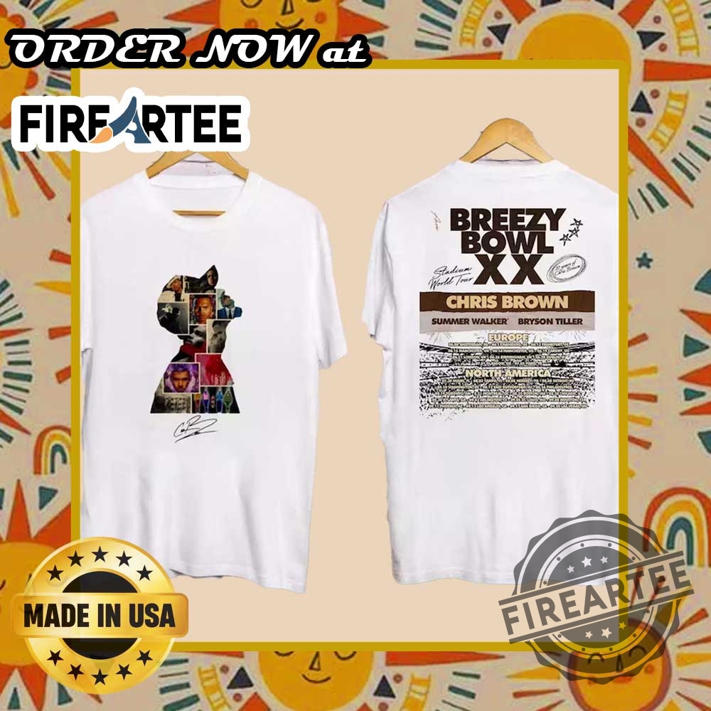 Chris Brown Breezy Bowl Xx Tour 2025 Tshirt 2 Sides Concert Fan Shirt 3 Chris Brown Breezy Bowl XX Tour 2025 T-Shirt – 2 Sides Concert Fan Shirt
