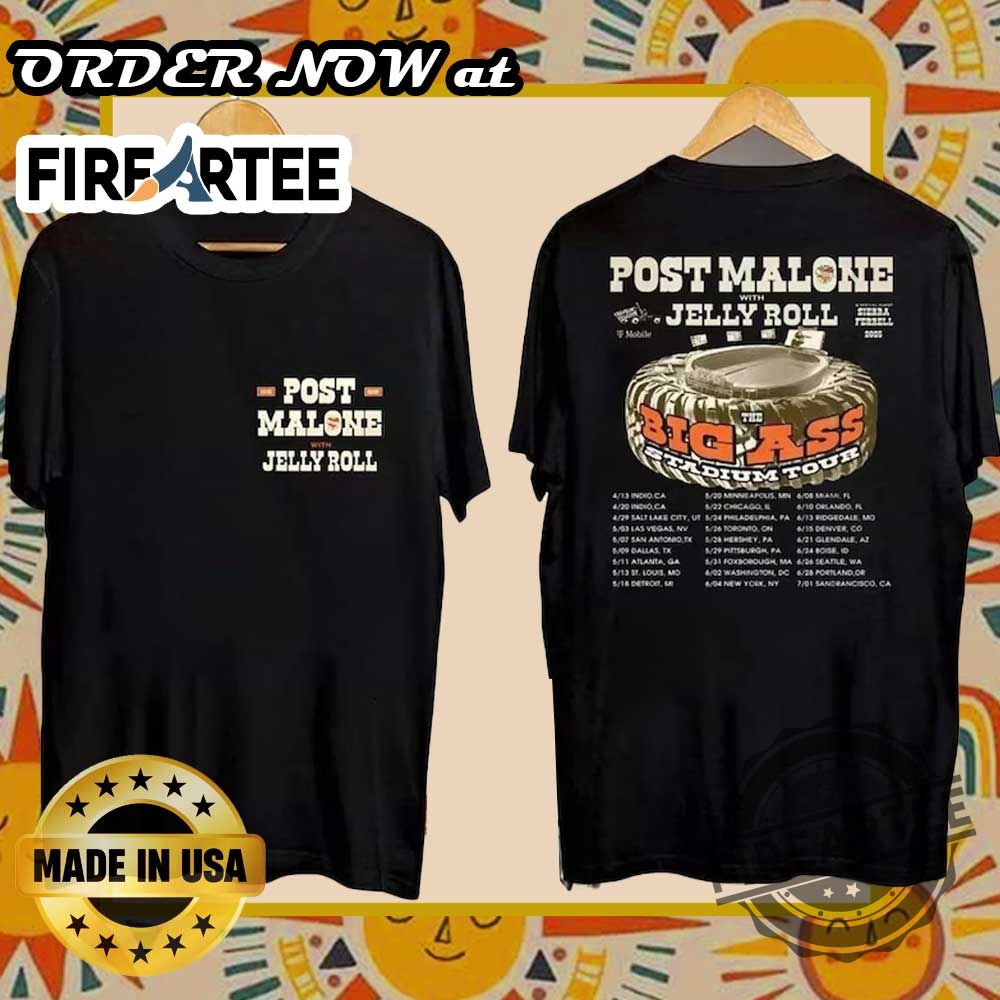 Vintage Post Malone Tour 2025 Tshirt 2 Sides Big Ass Stadium Concert Tee