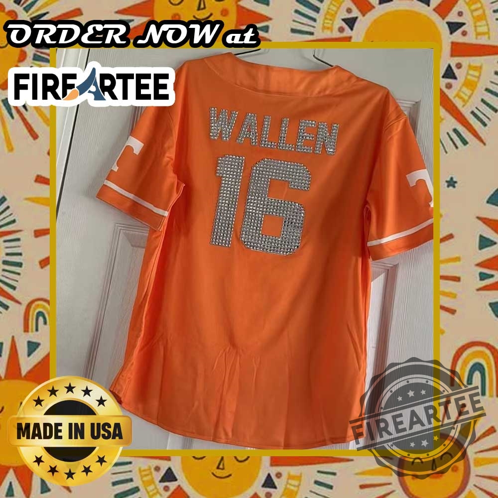 Orange Wallen Concert Baseball Jersey