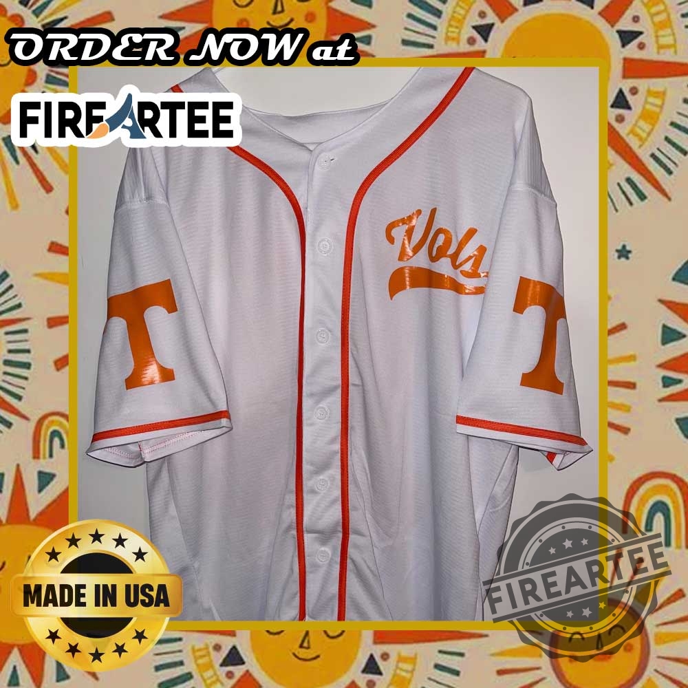 Wallen Tennessee Vols White Baseball Jersey 3 Wallen Tennessee Vols White Baseball Jersey
