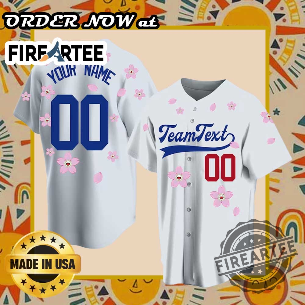 Custom Name And Number Dodgers Baseball Jersey