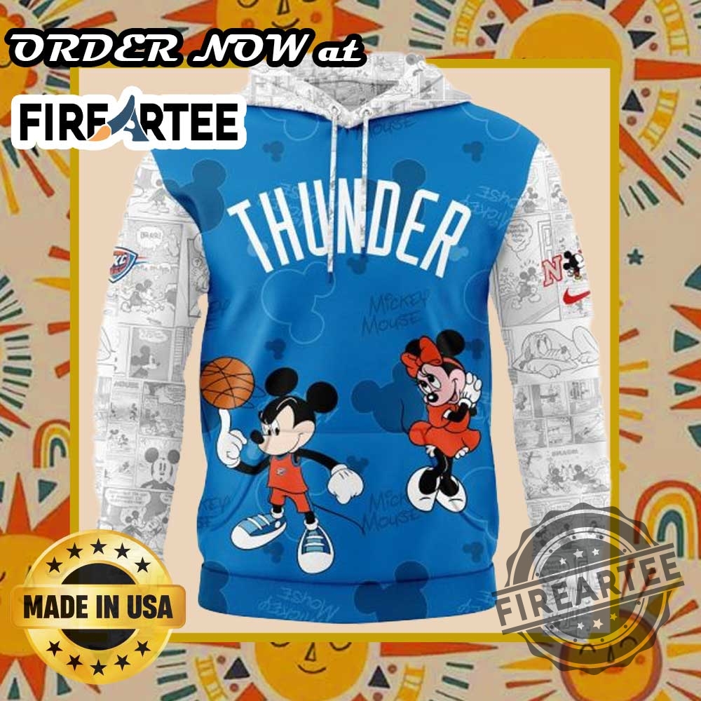 Oklahoma City Thunder X Mickey Friends Hoodie Special Collaboration 4 Oklahoma City Thunder x Mickey & Friends Hoodie – Special Collaboration