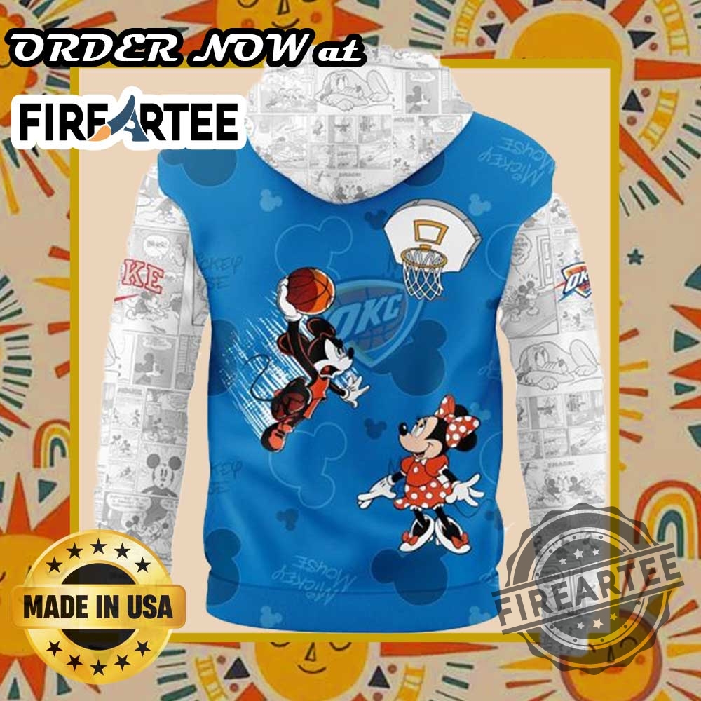 Oklahoma City Thunder X Mickey Friends Hoodie Special Collaboration 5 Oklahoma City Thunder x Mickey & Friends Hoodie – Special Collaboration