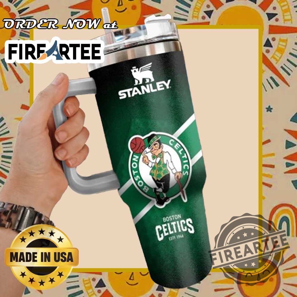 Boston Celtics Stanley Tumbler Nba Fan Travel Cup Made In Usa