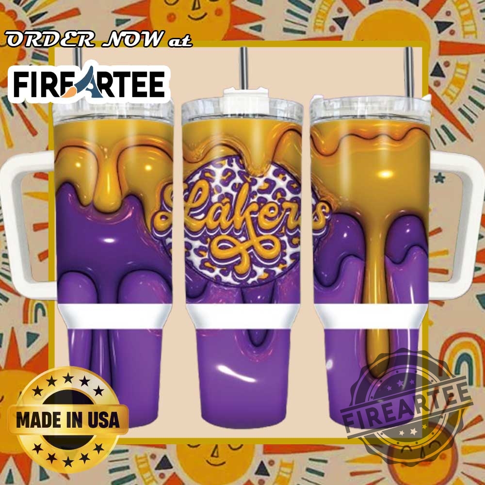 Los Angeles Lakers Drip Tumbler Purple And Gold Fan Cup