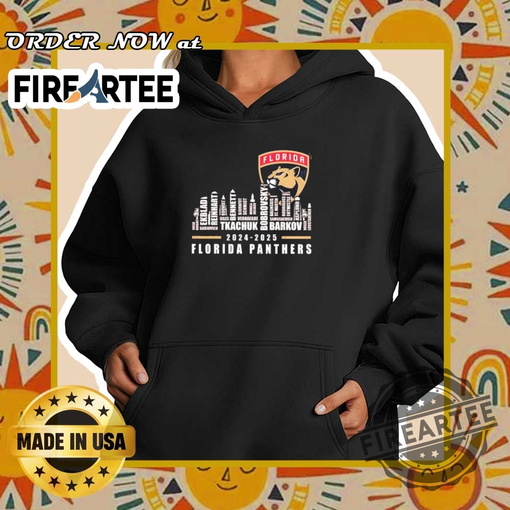 Florida Panthers 2025 City Skyline Players Name Shirt 5 Florida Panthers 2025 city skyline players name shirt