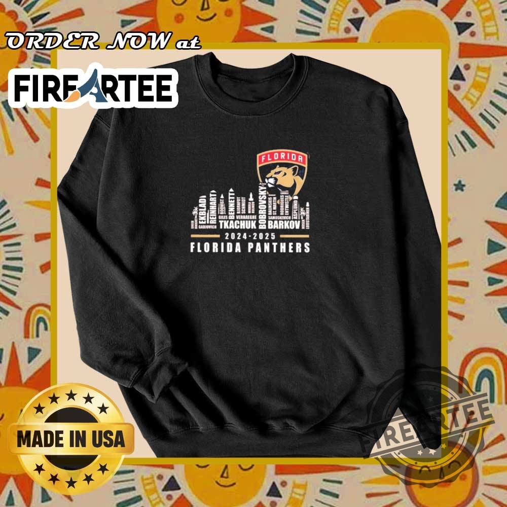 Florida Panthers 2025 City Skyline Players Name Shirt 6 Florida Panthers 2025 city skyline players name shirt
