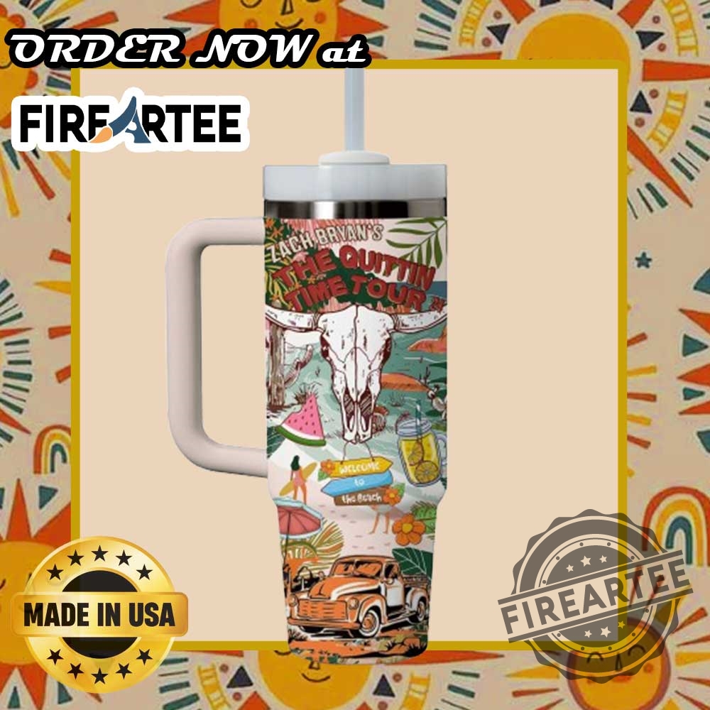 Zach Bryan The Quittin Time Tour Tumbler Custom Drinkware With Summer Vibes And Tour 4 Zach Bryan "The Quittin Time Tour" Tumbler – Custom Drinkware with Summer Vibes and Tour