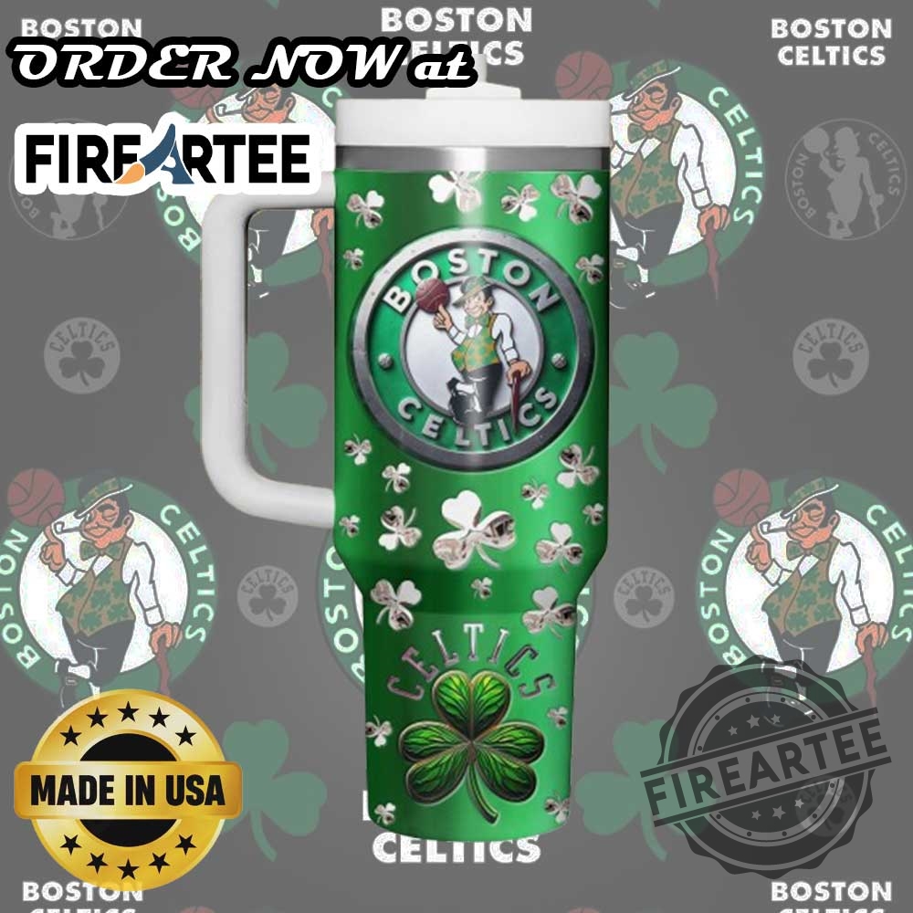 Boston Celtics 20232024 Nba Champions Tumbler Shamrocks And Championship Trophy 4 Boston Celtics 2023-2024 NBA Champions Tumbler Shamrocks and Championship Trophy