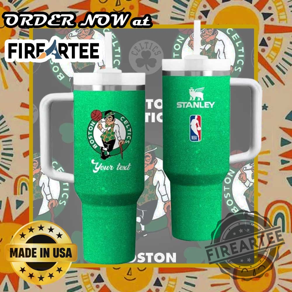 Personalized-Boston-Celtics-Green-Glitter-Stanley-Tumbler-Custom-Drinkware-With-Nba-Logo-And-Celtics-Mascot-fireartee_1
